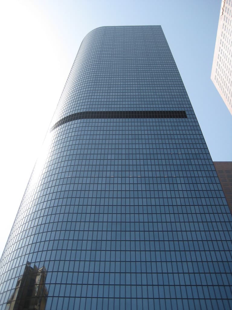 A modern glass-fronted office building